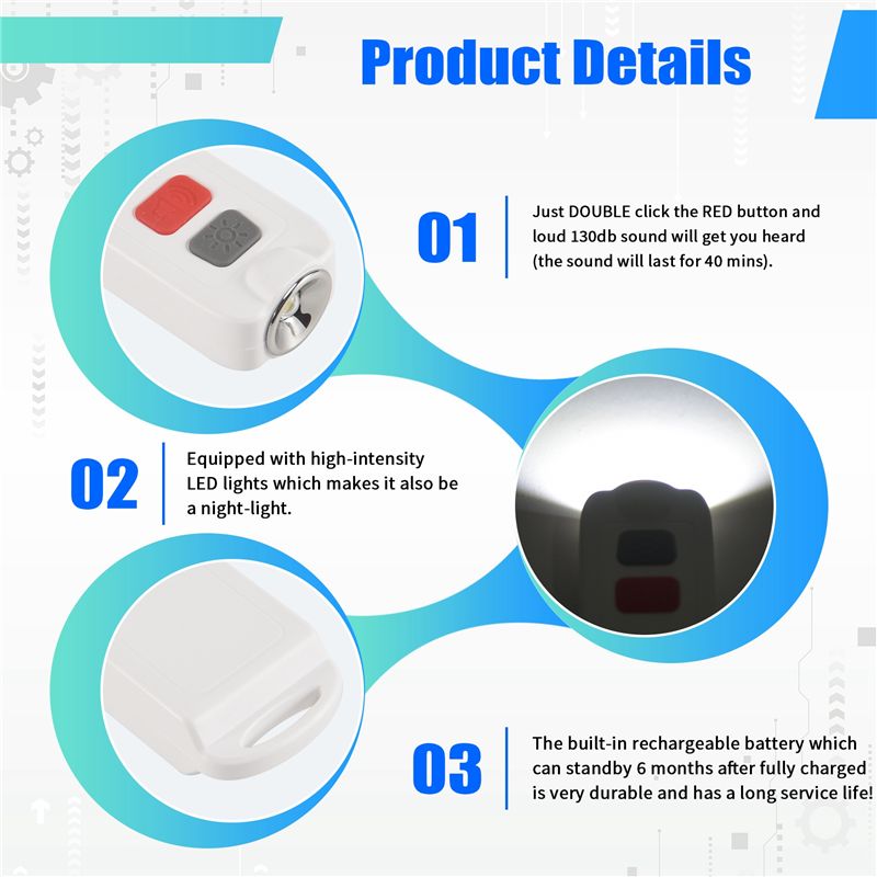 Osobisty alarm, alarm bezpiecz – Personal Alarm Keychain recenzja i cena