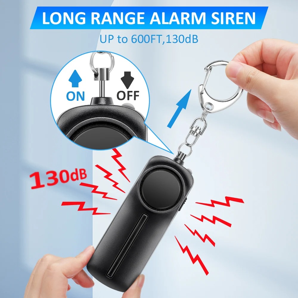 Alarm samoobrony 130dB Bardzo  – Personal Alarm Keychain recenzja i cena